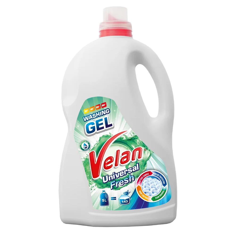 Гель для прання універсальний Velan Fresh, 5000мл